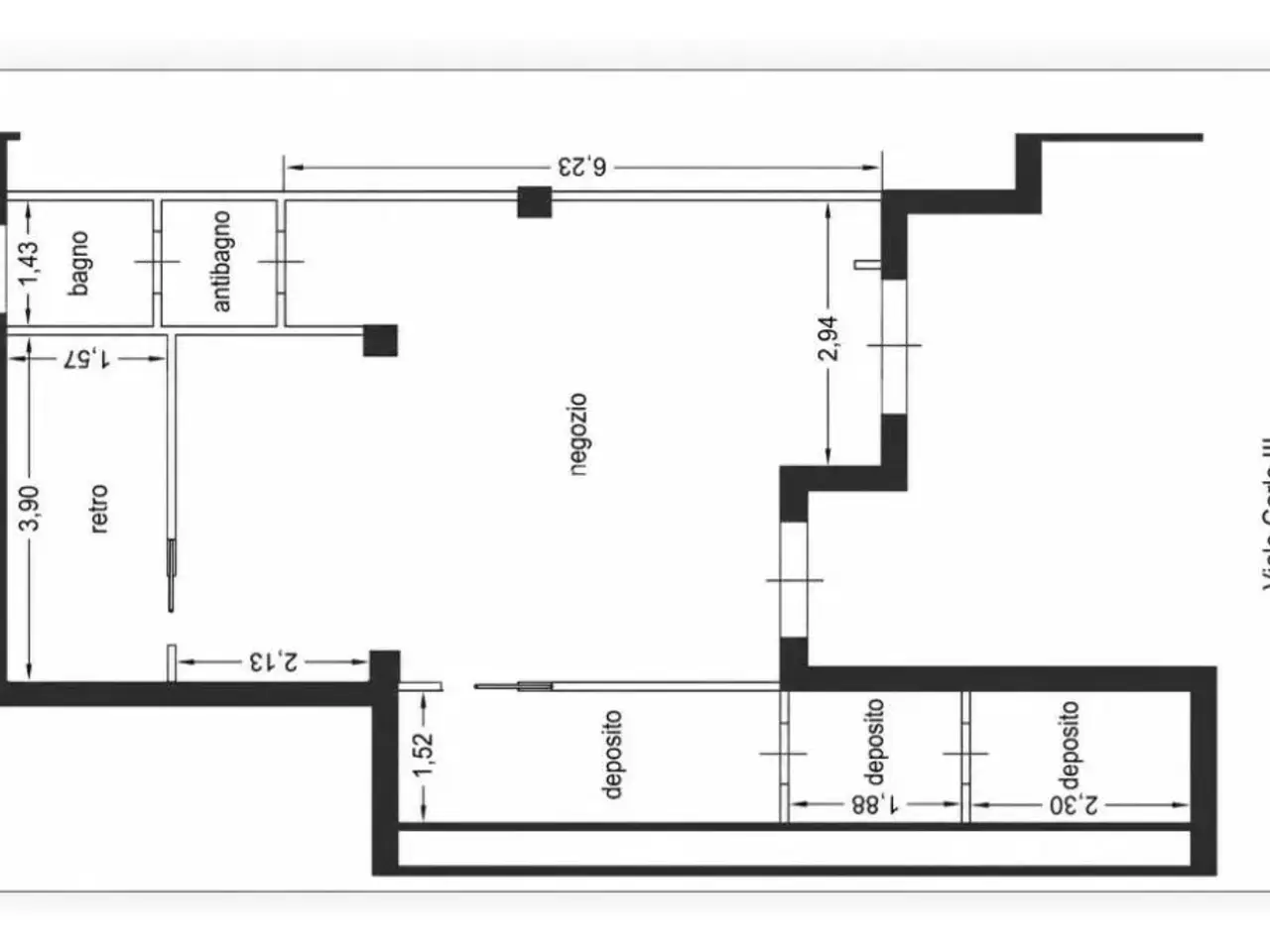 Negozio in Viale Carlo III 179, San Nicola La Strada, {3} - Planimetria 1