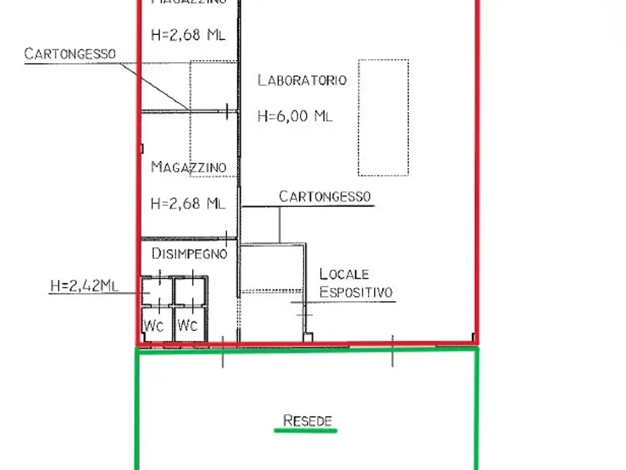 Capannone in , Calcinaia, {3} - Planimetria 1