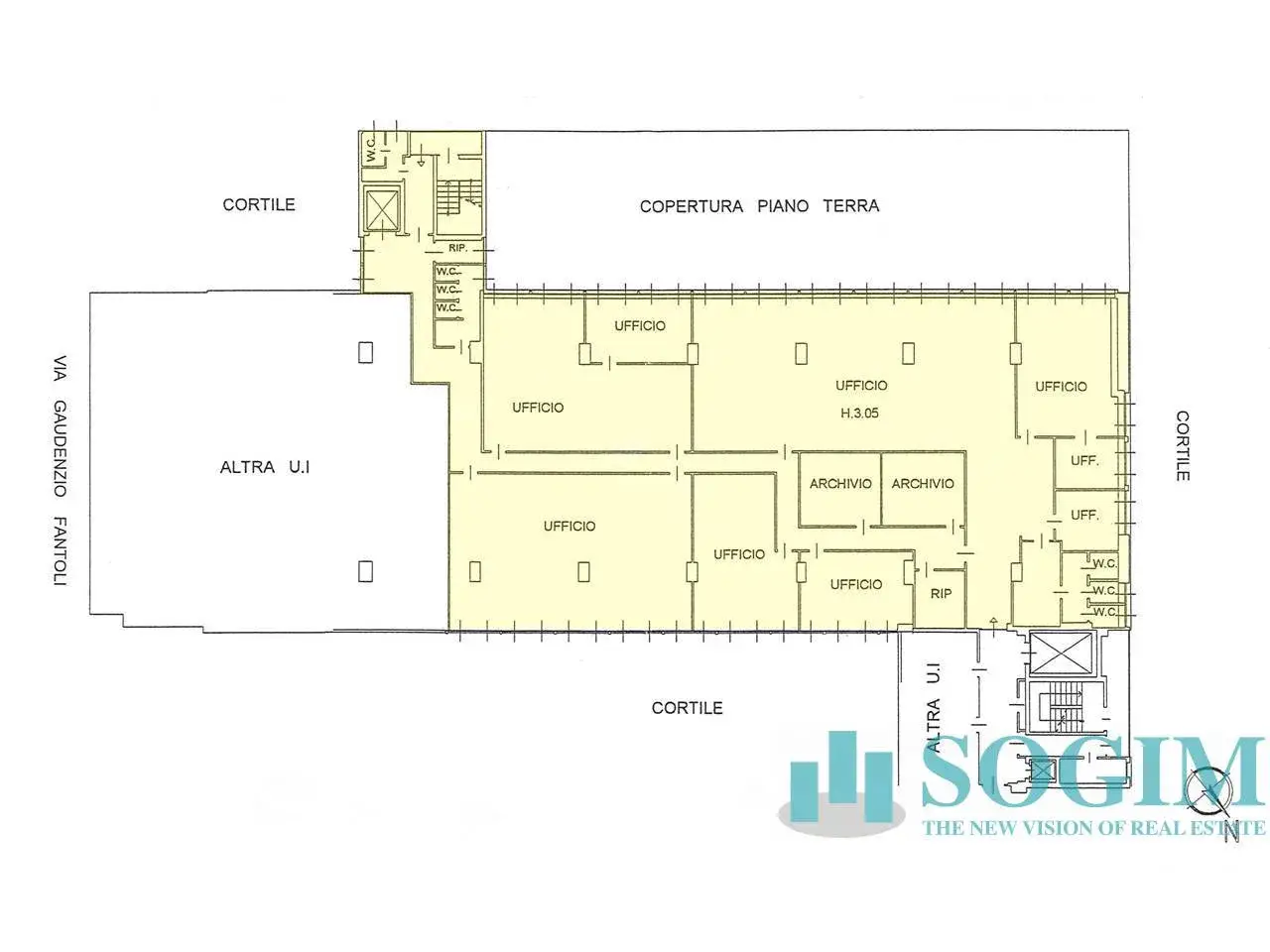 Ufficio in Via Fantoli 7, Milano, {3} - Planimetria 1