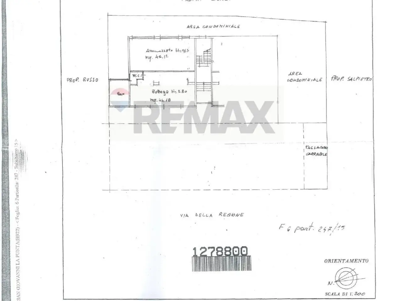 Negozio in Viale della Regione 106, San Giovanni La Punta, {3} - Planimetria 1