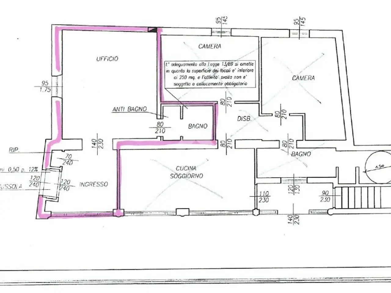 Ufficio in Via XX Settembre 159, Carpenedolo, {3} - Planimetria 1