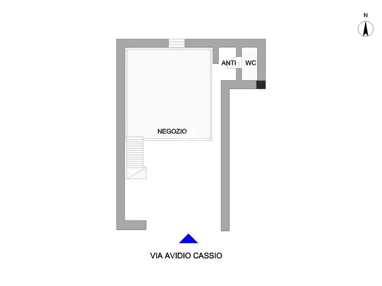 Negozio in Via Avidio Cassio 18, Roma, {3} - Planimetria 1