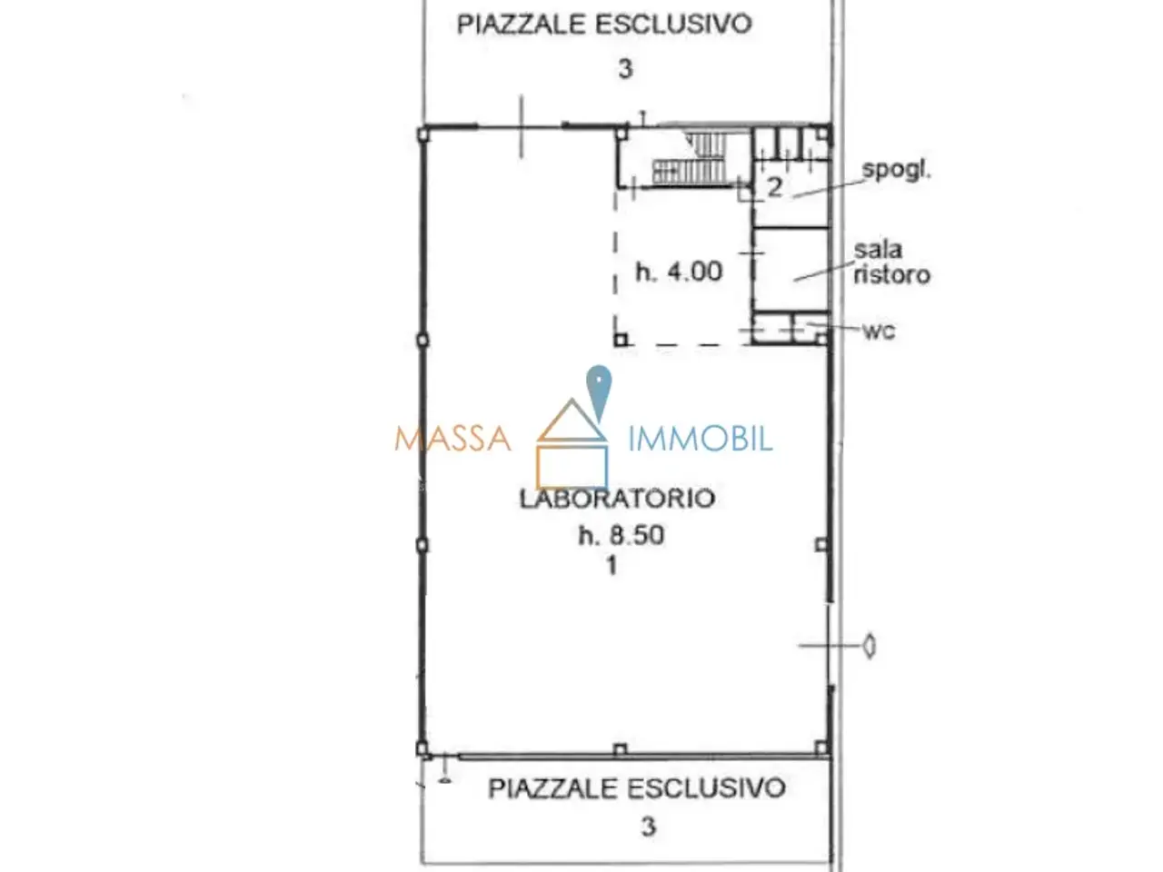 Capannone in Via Longobarda 20, Massa, {3} - Planimetria 1