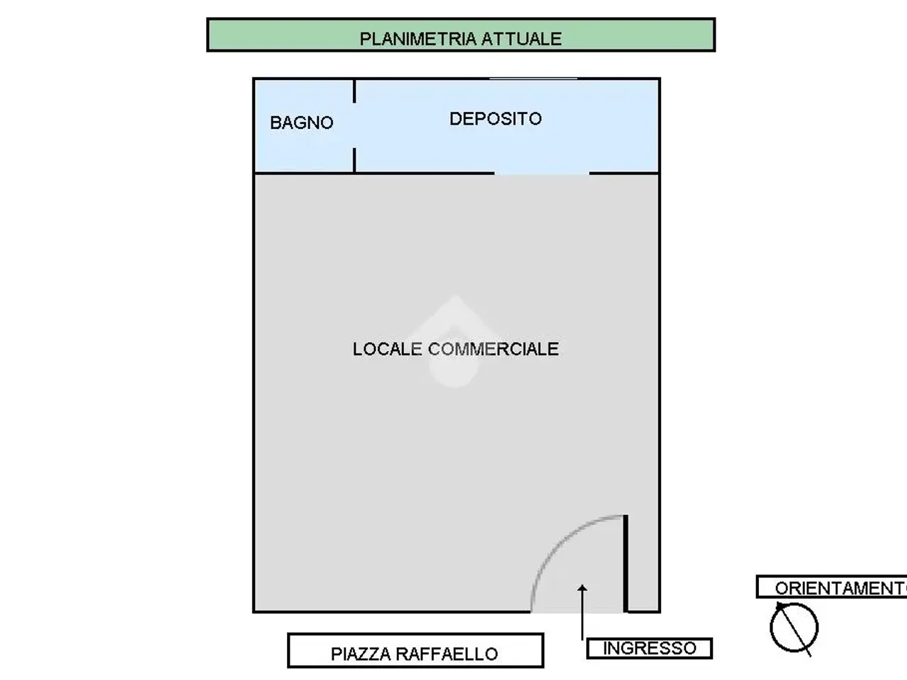 Negozio in Piazza Raffaello 7, Brindisi, {3} - Planimetria 1