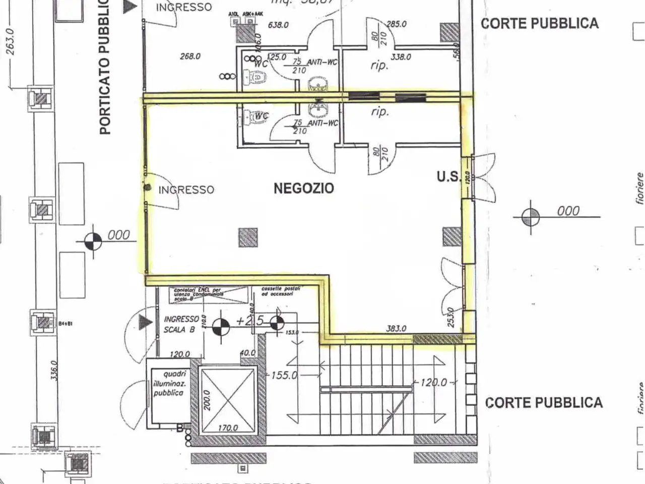 Negozio in Piazza Don Minzoni, Coriano, {3} - Planimetria 1