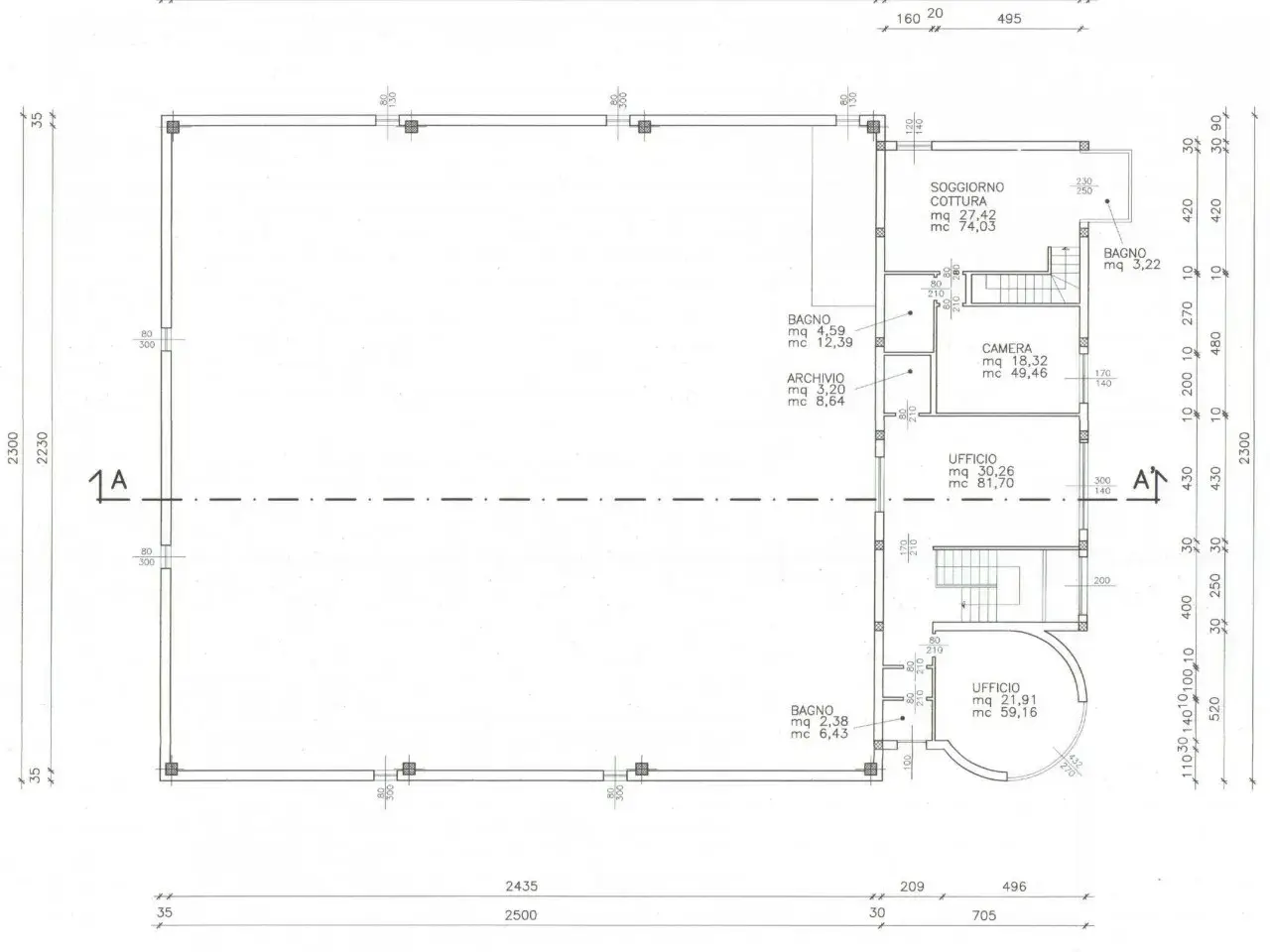 Capannone in Via del Lavoro 30, Vigodarzere, {3} - Planimetria 1