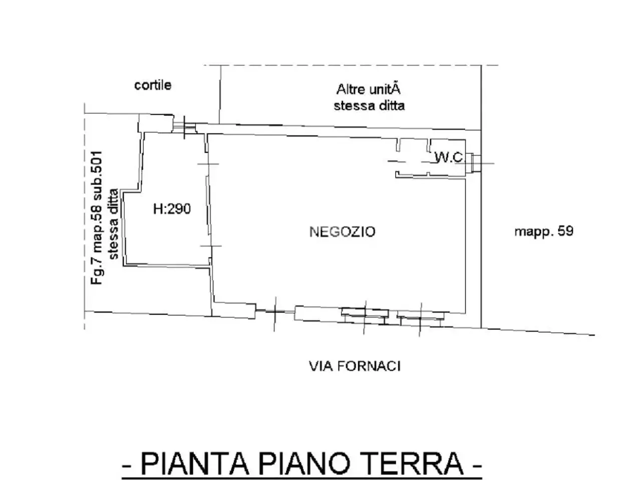 Negozio in Via Fornaci 15, Terranova Dei Passerini, {3} - Planimetria 1