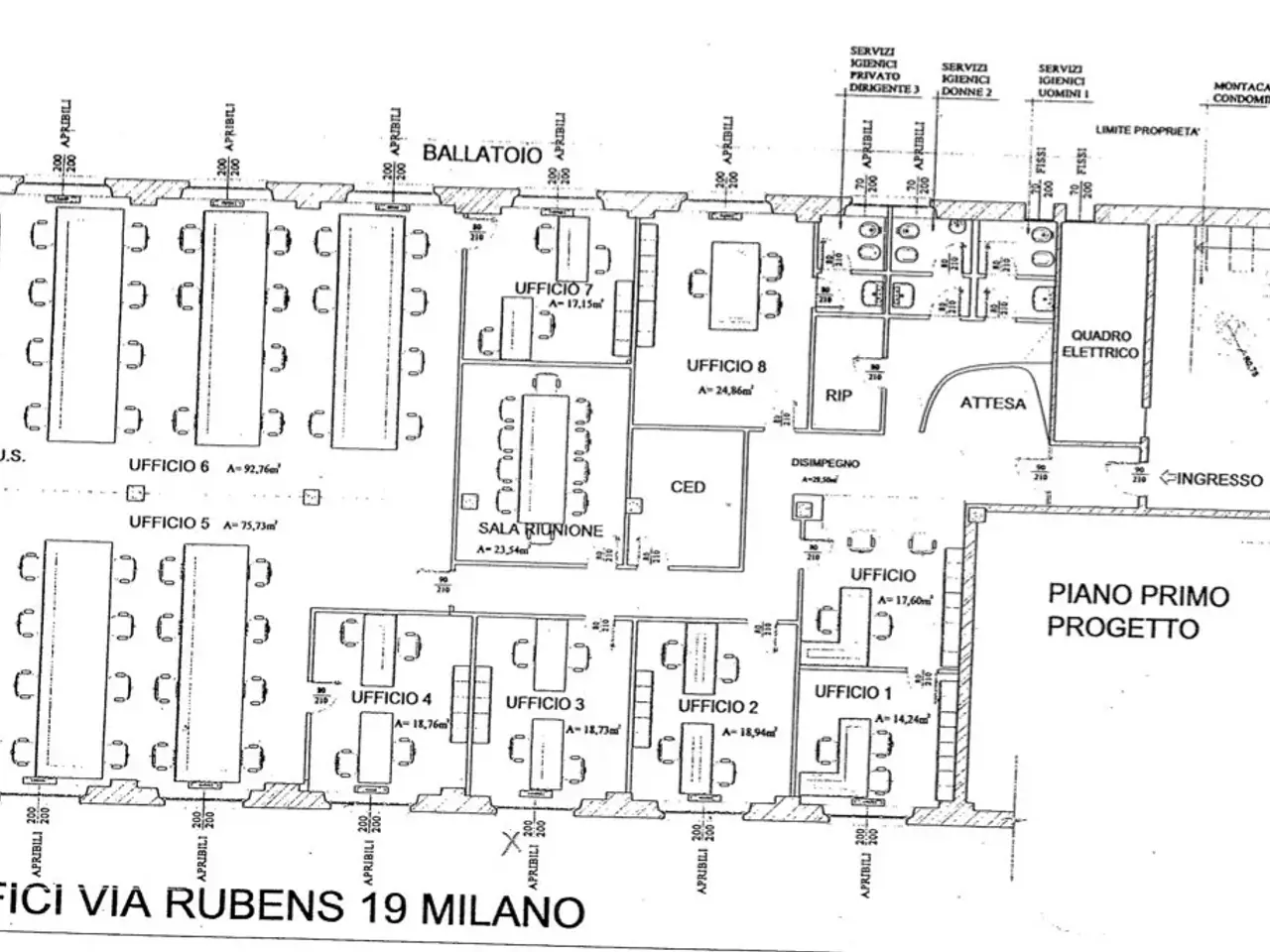 Ufficio in , Milano, {3} - Planimetria 1