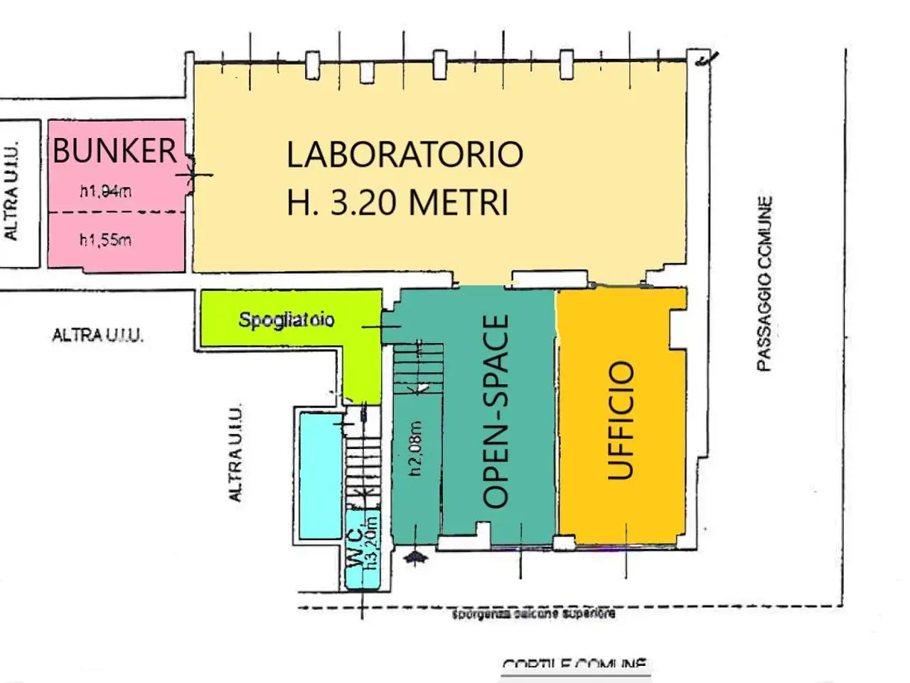 Laboratorio in Via Tolmezzo, Milano, {3} - Planimetria 1
