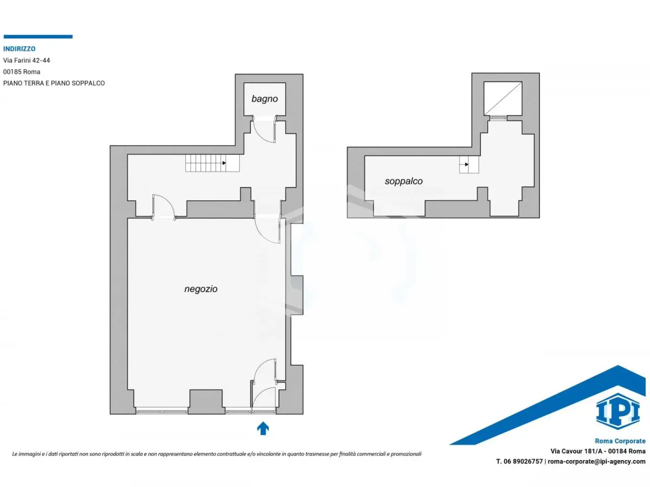 Negozio in Via Farini 42, Roma, {3} - Planimetria 1