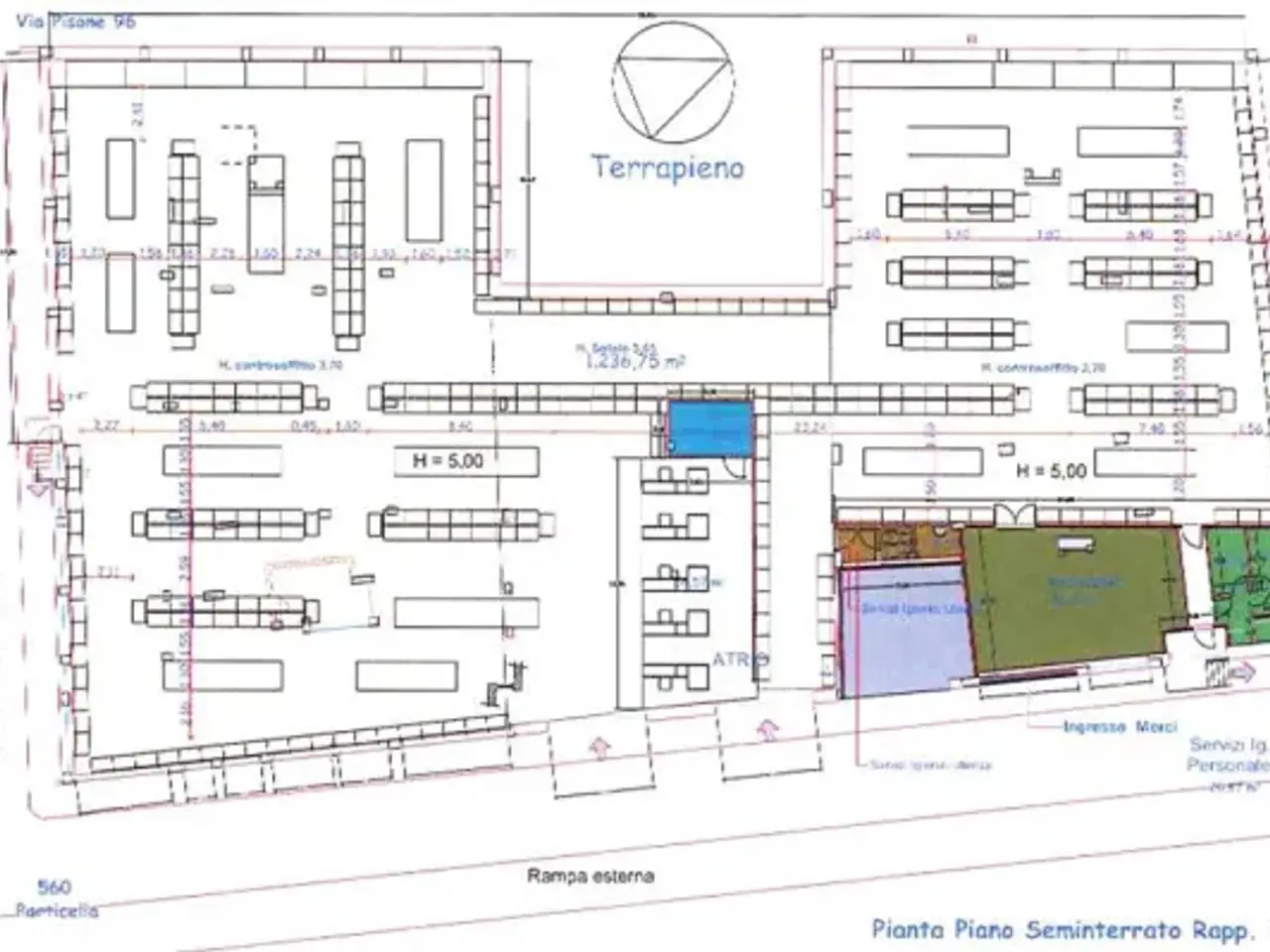 Negozio in Via Calpurnio Pisone, Roma, {3} - Planimetria 1