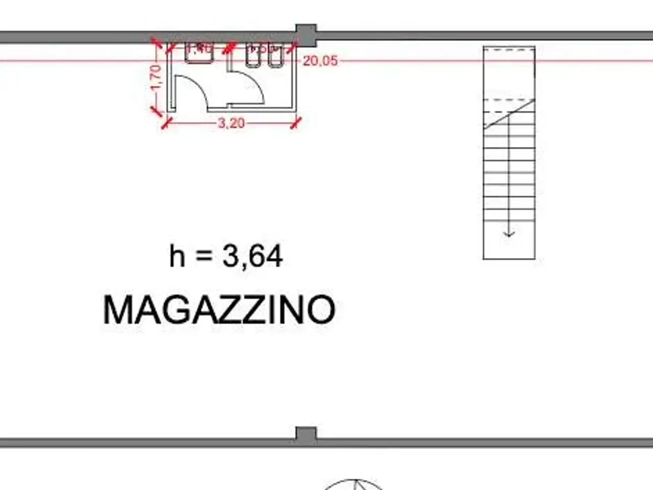 Ufficio in Via Albertini  36, Ancona, {3} - Planimetria 1