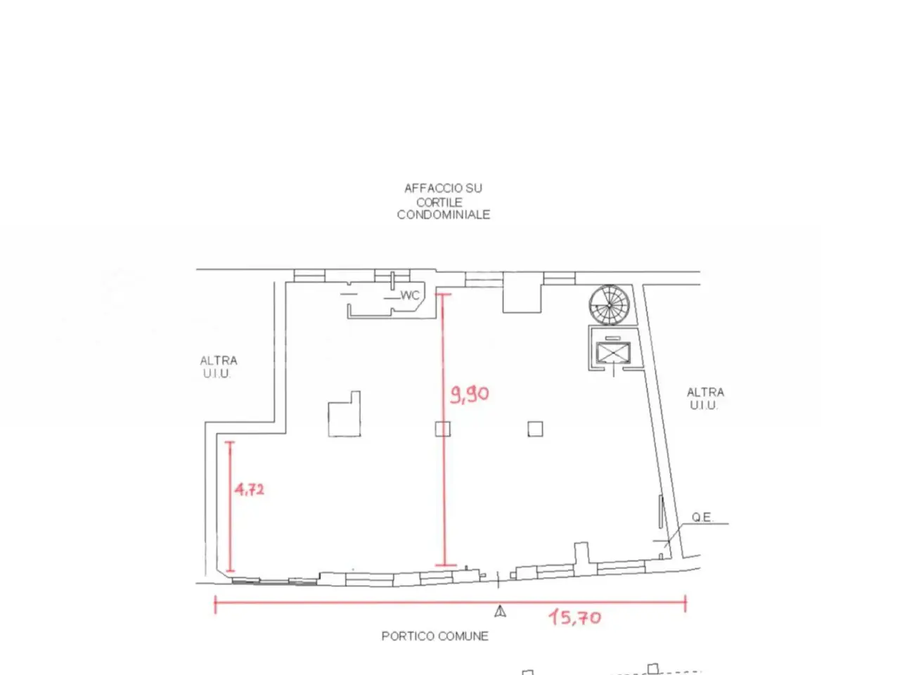 Negozio in Via Achille Grandi 6, Cabiate, {3} - Planimetria 1