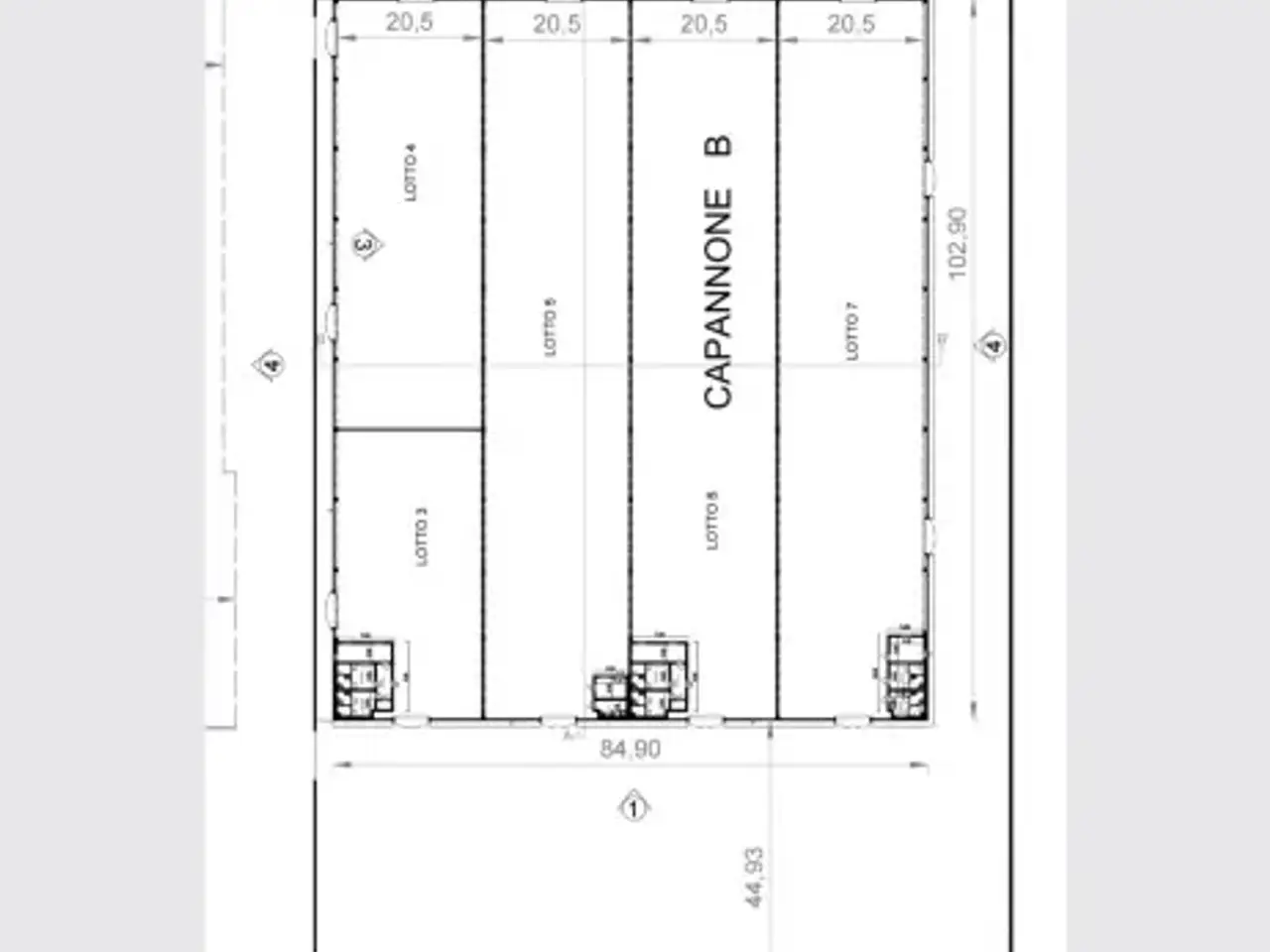 Capannone in Via Boscofangone, Nola, {3} - Planimetria 1