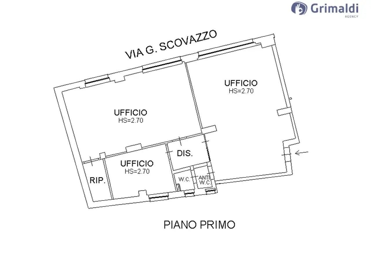 Ufficio in Corso Vittorio Emanuele II 109, Caltanissetta, {3} - Planimetria 1