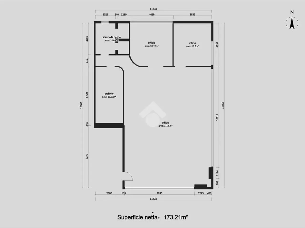Ufficio in Via Repubblica 191, Sarezzo, {3} - Planimetria 1