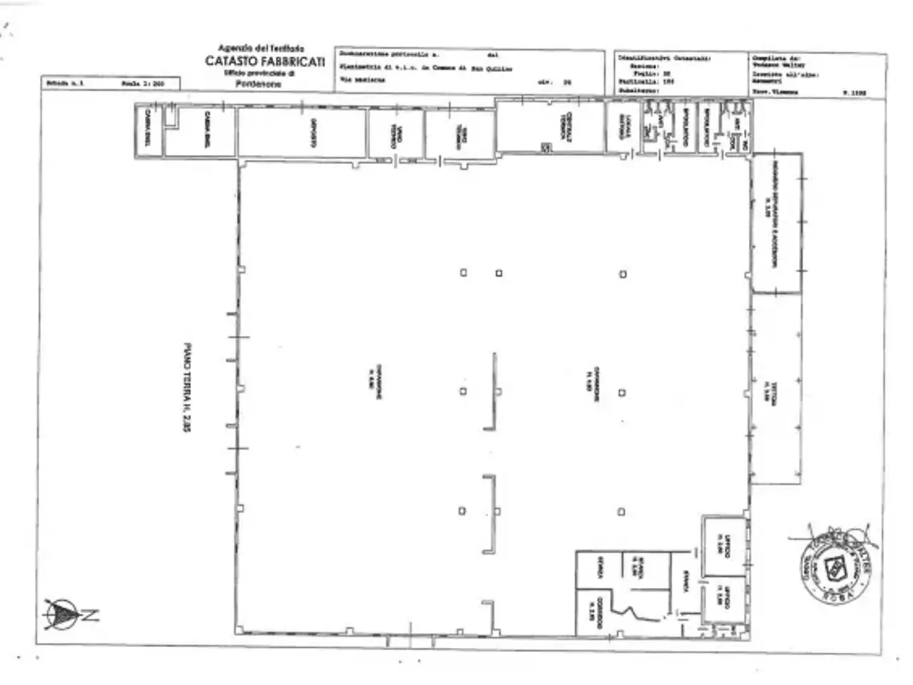 Capannone in Via Masieres 26, San Quirino, {3} - Planimetria 1