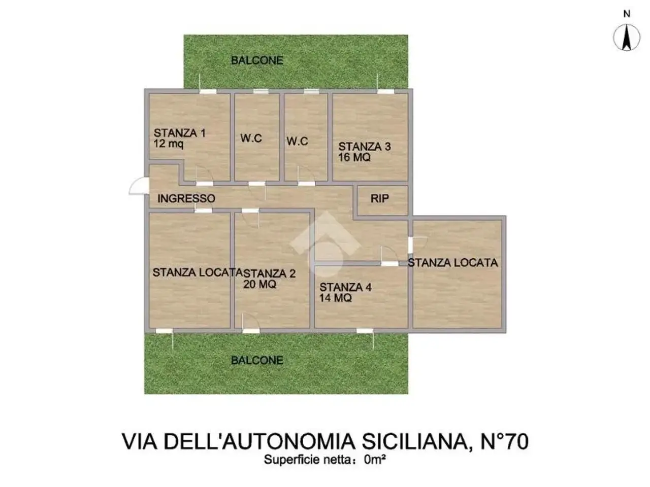 Ufficio in Via dell'Autonomia Siciliana 70, Palermo, {3} - Planimetria 1