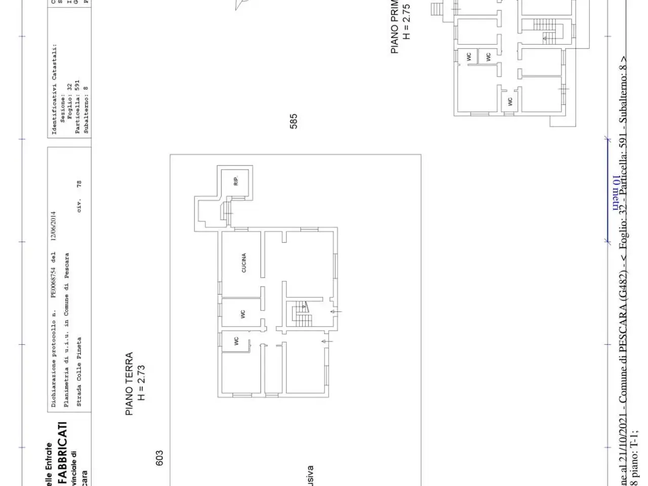 Villa in vendita, Strada Colle Pineta, Pescara - Planimetria 1