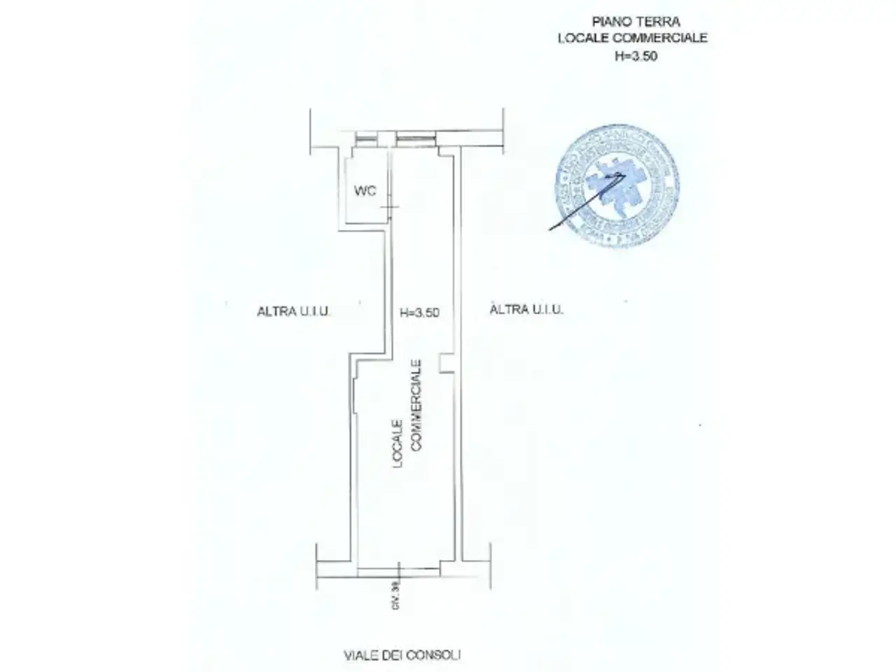 Negozio in Viale dei Consoli, Roma, {3} - Planimetria 1
