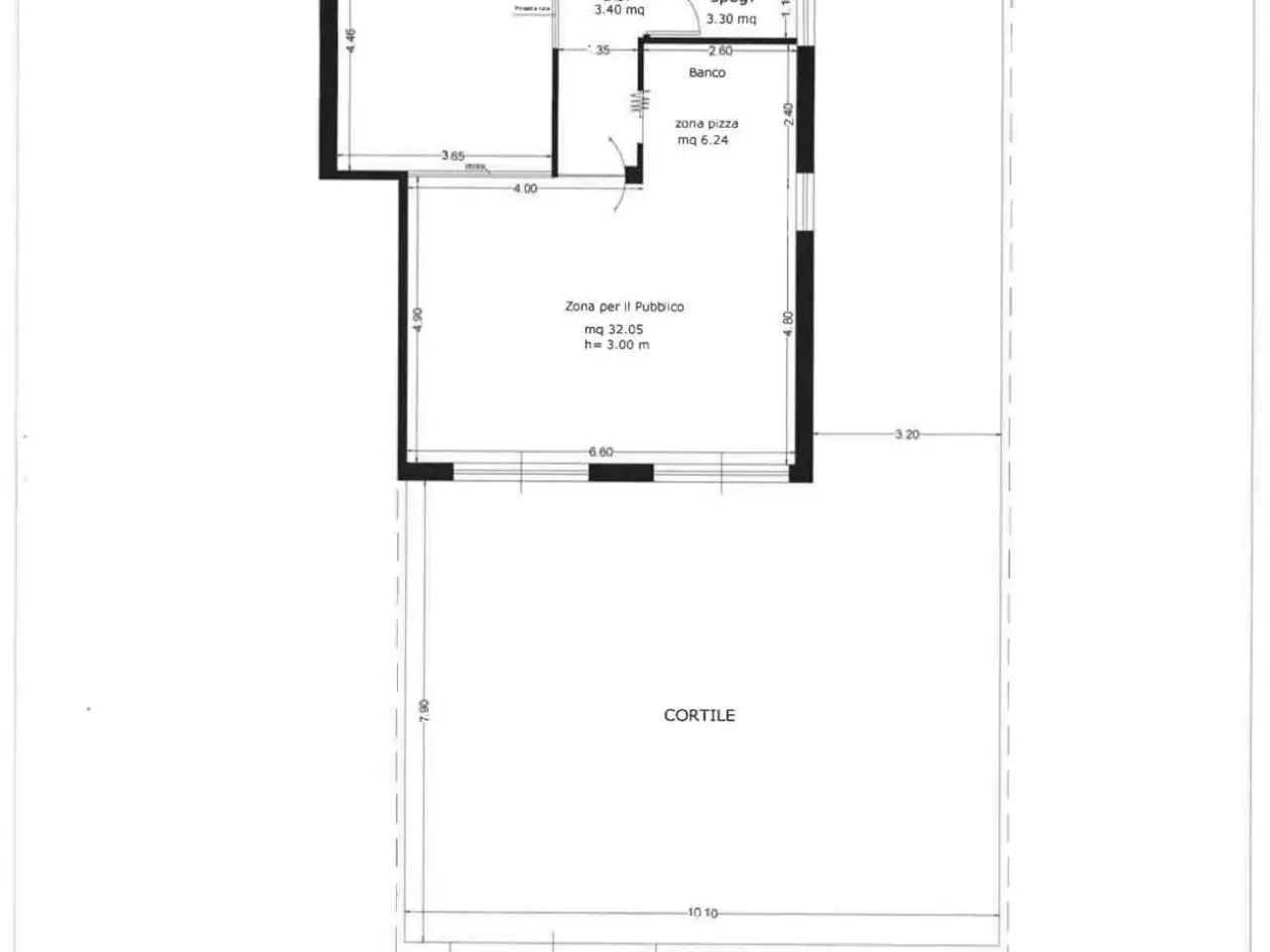 Negozio in Via Sicilia, Cellole, {3} - Planimetria 1