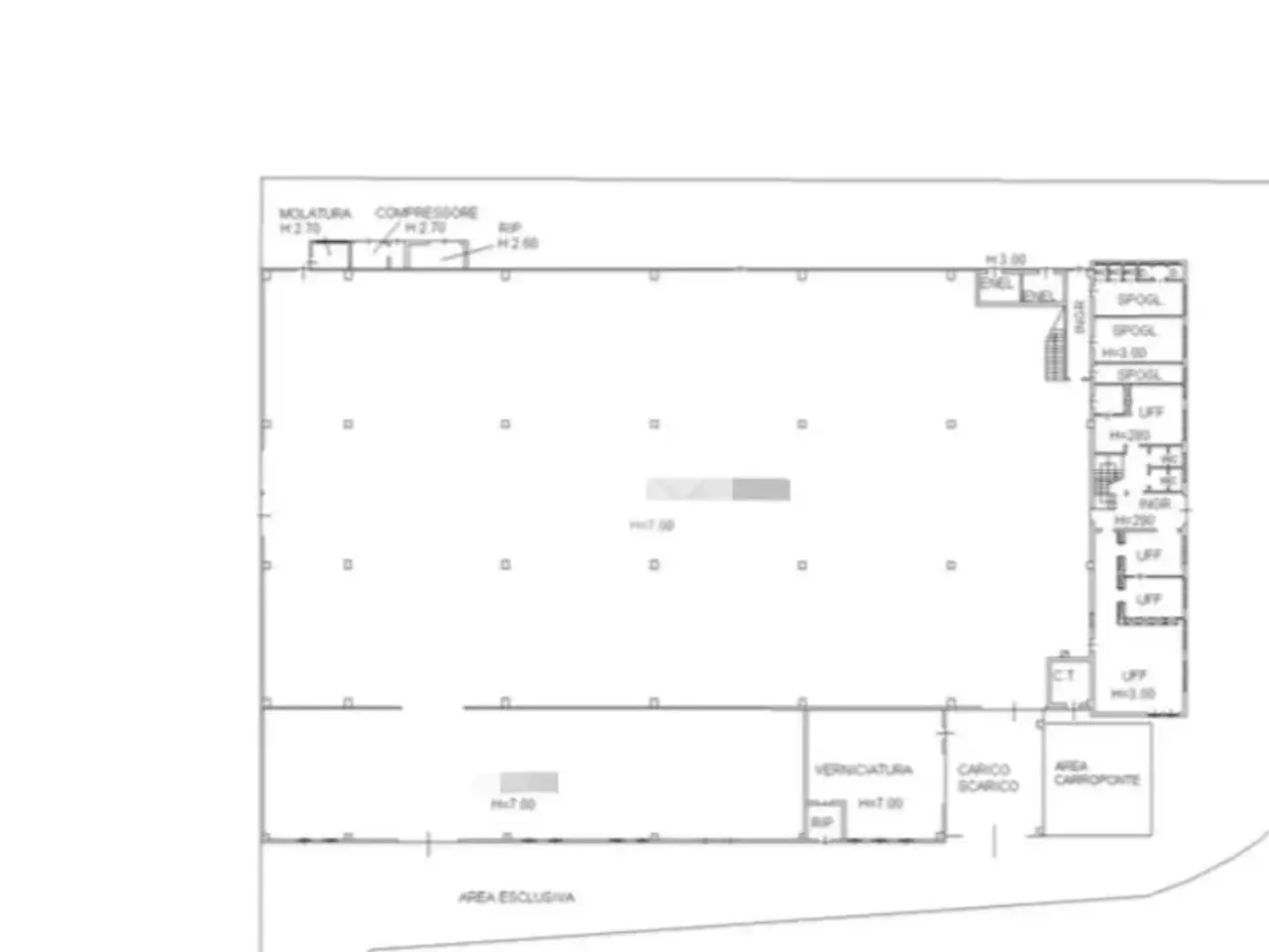Capannone in Via Gramsci 43, Reggio Emilia, {3} - Planimetria 1