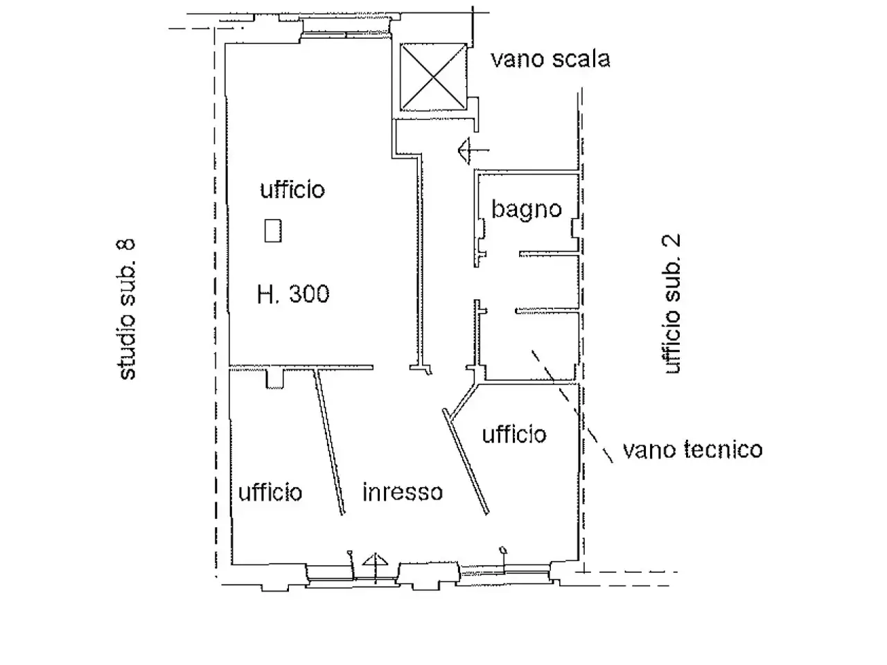 Ufficio in Via Quitino Sella 1, Casale Monferrato, {3} - Planimetria 1