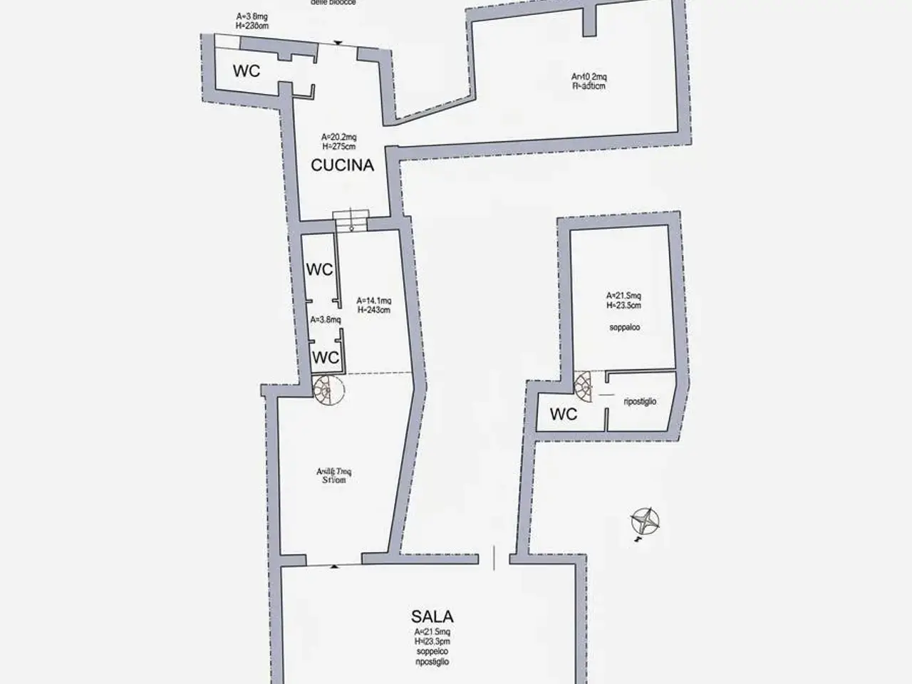 Negozio in Via dell\' Universita\' 32, Palermo, {3} - Planimetria 1
