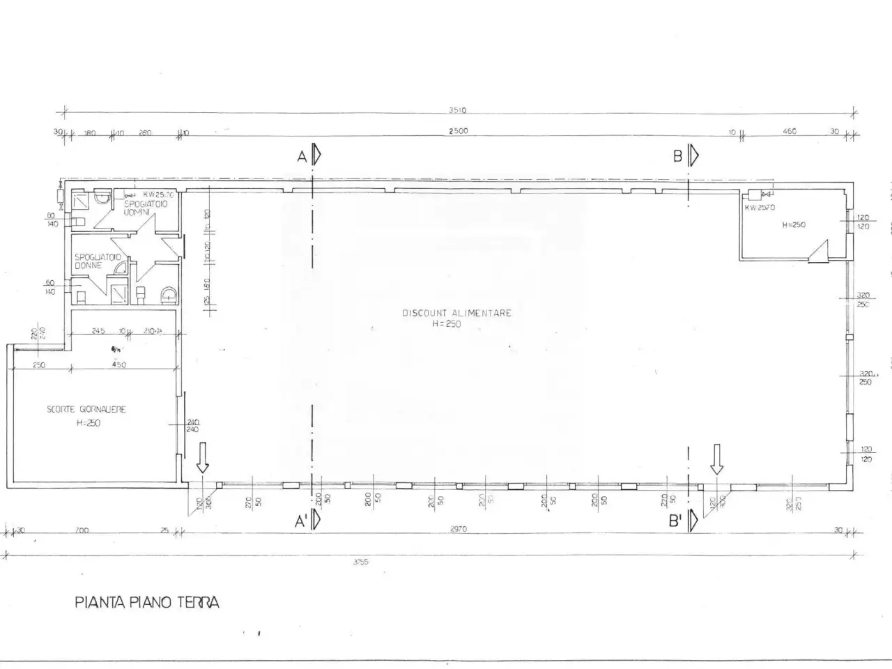 Negozio in Via Monte Ventasso 5, Reggio Emilia, {3} - Planimetria 1