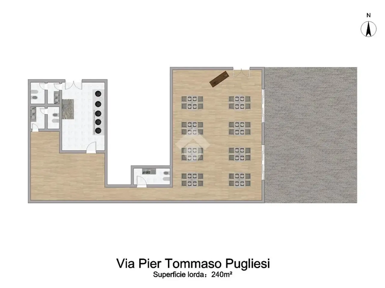 Magazzino in Via Pier Tommaso Pugliesi 1, Corigliano-Rossano, {3} - Planimetria 1