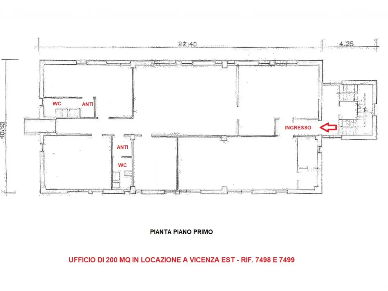 Ufficio in Strada di Cà Balbi, Vicenza, {3} - Planimetria 1