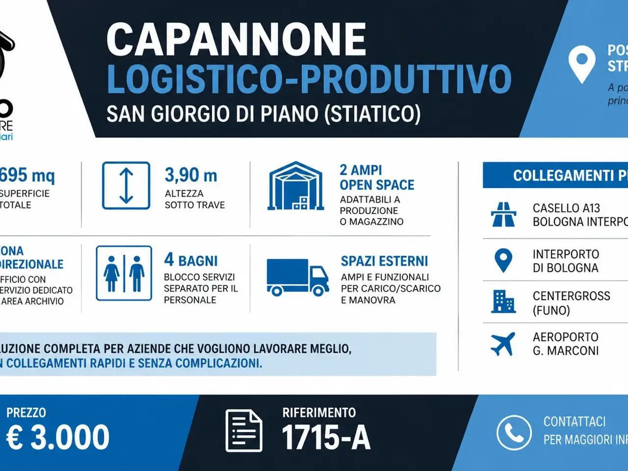 Capannone in Via dé Giudei 3, San Giorgio Di Piano, {3} - Foto 1