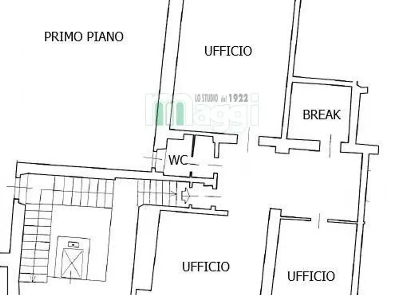 Ufficio in Via Montenapoleone, Milano, {3} - Planimetria 1