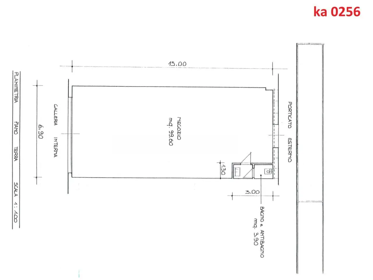 Negozio in Via Fratelli Miselli 28, Cavriago, {3} - Planimetria 1