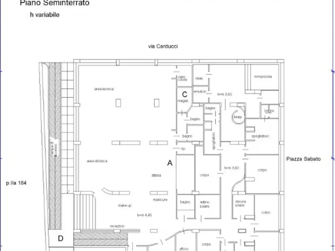 Palazzina commerciale in Via Giosuè Carducci 8, Pontecagnano Faiano, {3} - Planimetria 1