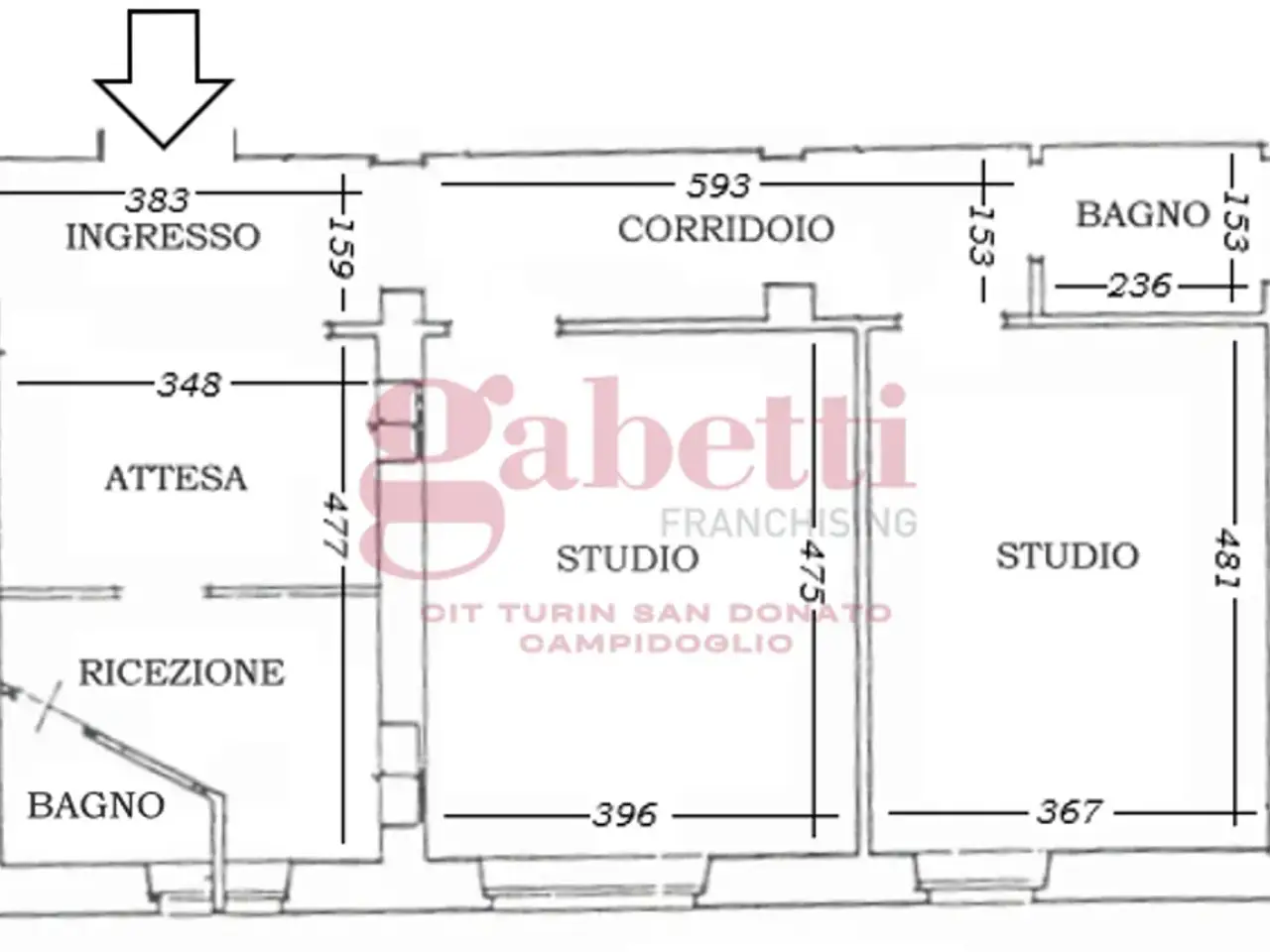 Ufficio in Via Cibrario 68, Torino, {3} - Planimetria 1