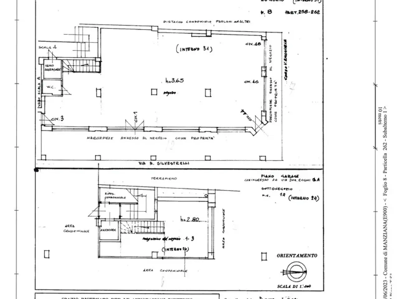 Esercizio commerciale in Corso Vittorio Emanuele 00, Manziana, {3} - Planimetria 1