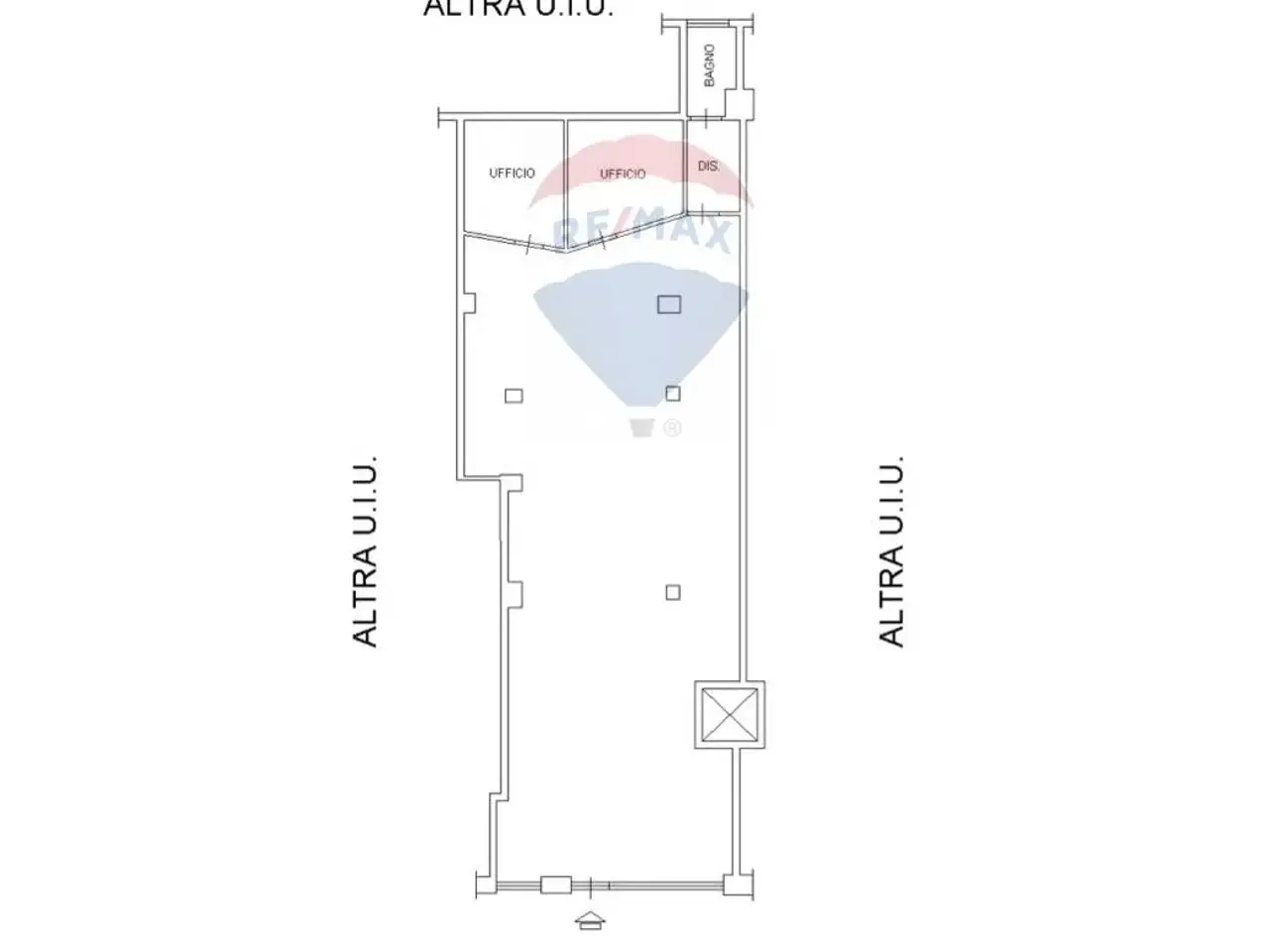 Negozio in Via della Palazzina 1, Viterbo, {3} - Planimetria 1