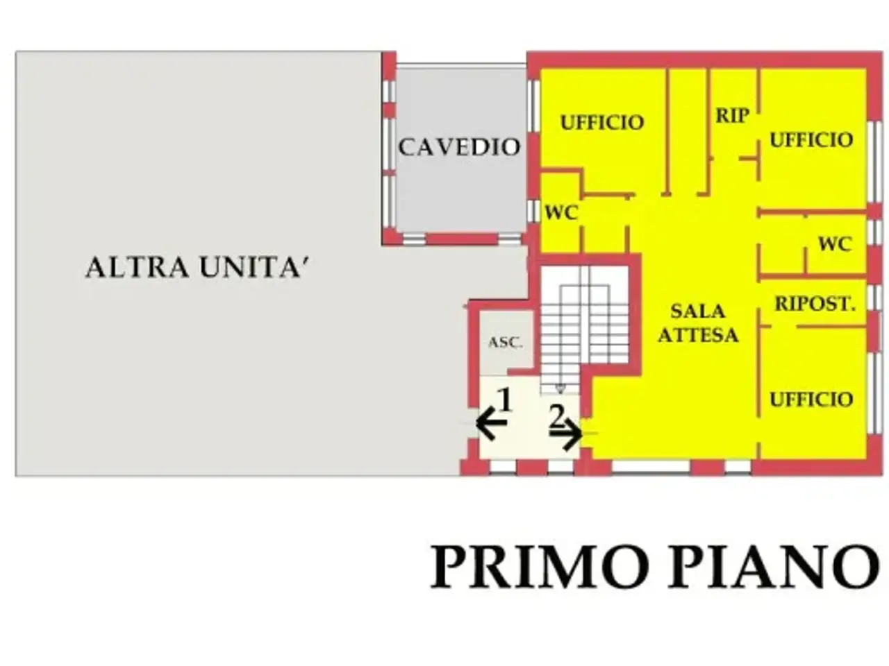 Ufficio in Via Ugo Ruberti, Quistello, {3} - Planimetria 1