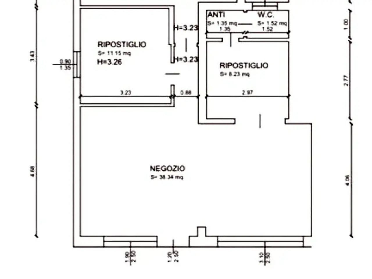 Negozio in Via Pontevigodarzere, 116, Padova, {3} - Planimetria 1