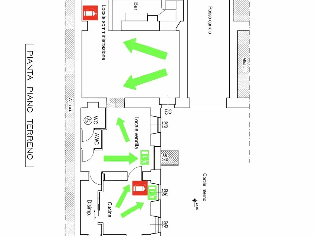 Esercizio commerciale in Via Baretti 5, Torino, {3} - Planimetria 1