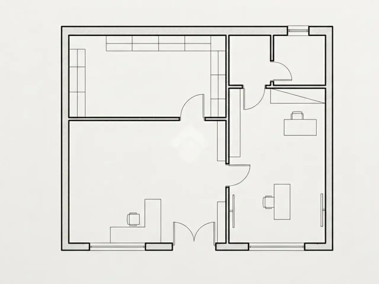 Ufficio in Via Ss Trinità 1, Chiari, {3} - Planimetria 1
