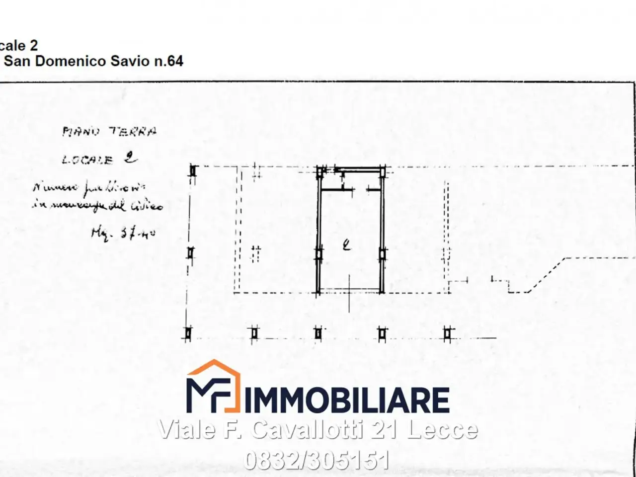 Negozio in Via San Domenico Savio N.64, Lecce, {3} - Planimetria 1