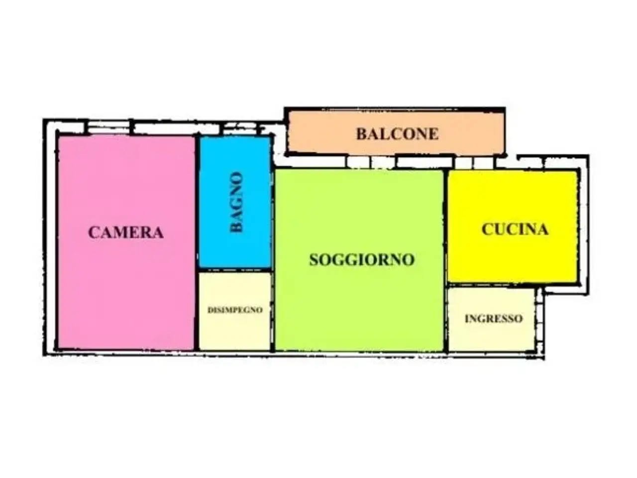 Bilocale in vendita, Via del Carso 38, Brescia - Planimetria 1