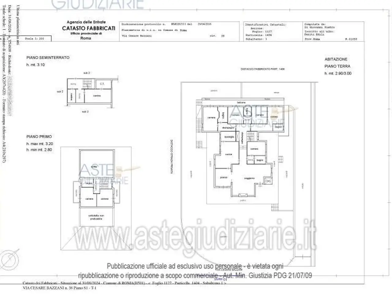 Autorimessa in Via Cesare Bazzani, 38, 00128 Roma Rm, Italia 38, Roma, {3} - Planimetria 1