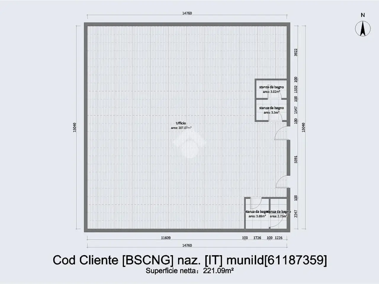 Ufficio in Via F. Glisenti 64, Villa Carcina, {3} - Planimetria 1