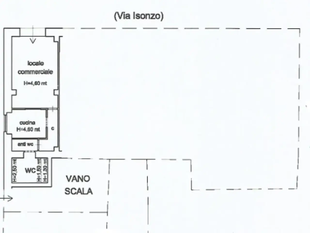 Negozio in Via Isonzo 67, Cosenza, {3} - Planimetria 1