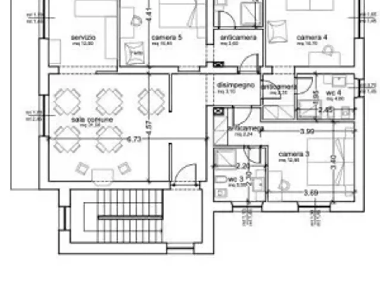 Bed & Breakfast in Via Tomaso Albinoni 245, Frosinone, {3} - Planimetria 1