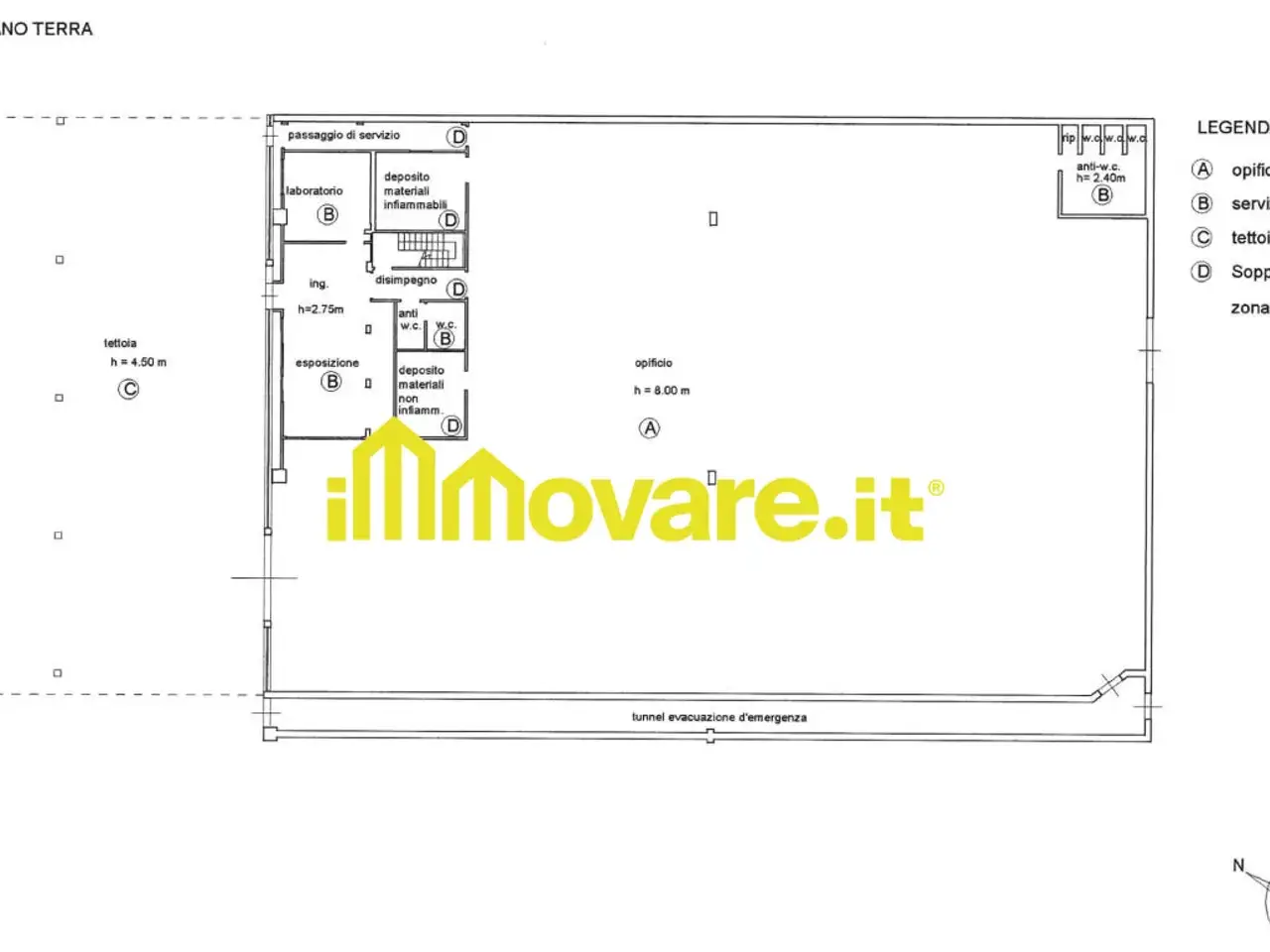 Capannone in Via Giovanni Battista Pirelli, Triggiano, {3} - Planimetria 1