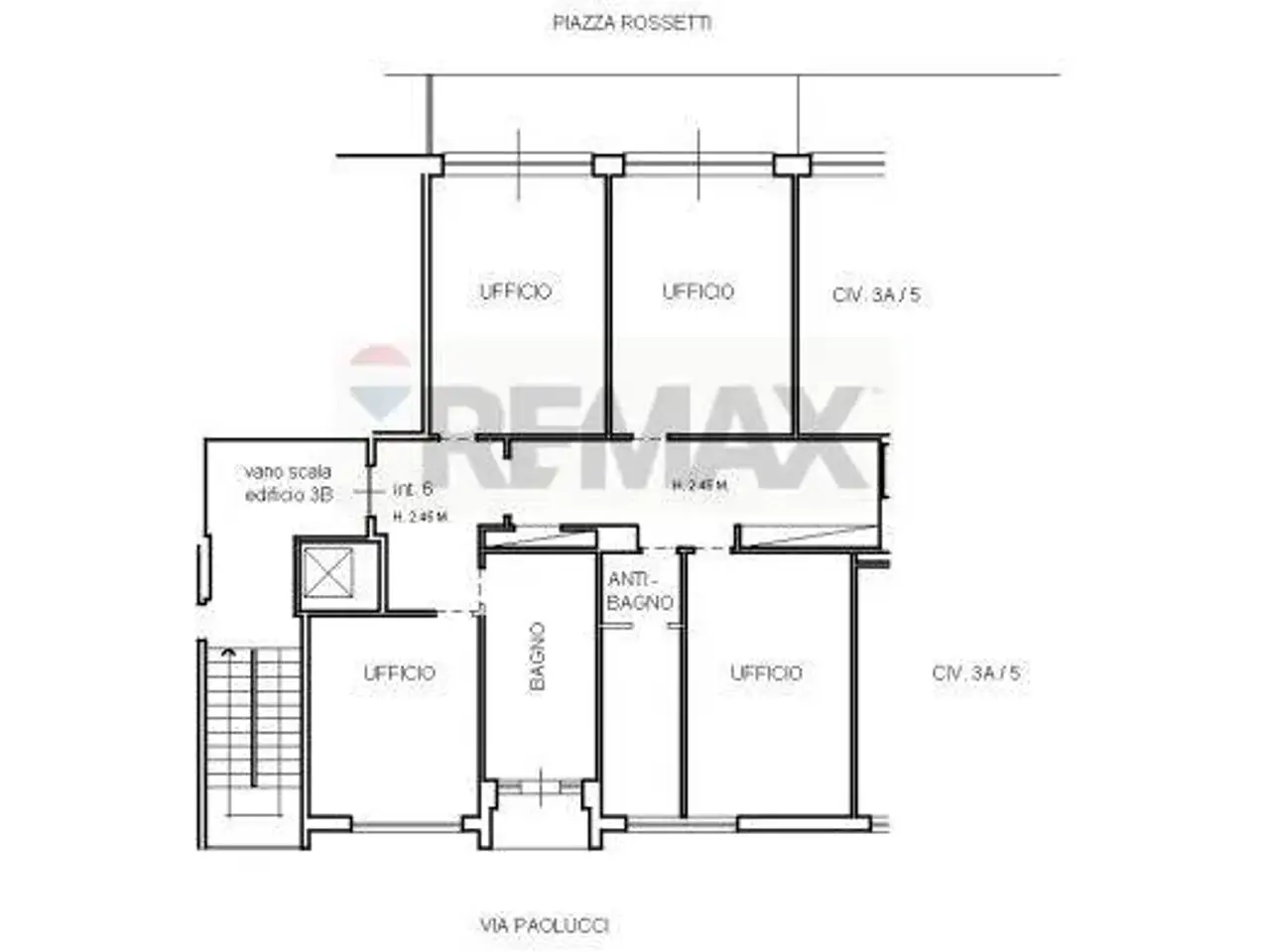 Ufficio in Piazza Rossetti 3b, Genova, {3} - Planimetria 1